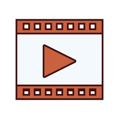 Fototapeta premium Video player symbol icon vector illustration graphic design