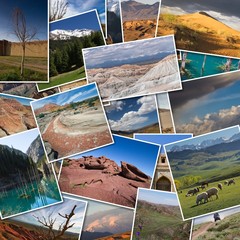 Diverse nature of Kazakhstan. Fabulous scenery of Kazakhstan. Photos from the trip through the mountains and steppes
