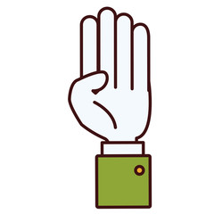 Hand symbol isolated icon vector illustration graphic design