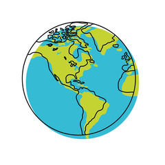 global planet  vector illustration