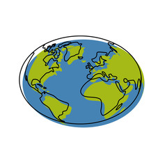 global planet vector illustration