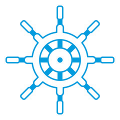 Obraz premium Boat ship wheel icon vector illustration graphic design