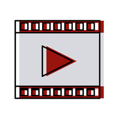 Fototapeta premium Video player symbol icon vector illustration graphic design