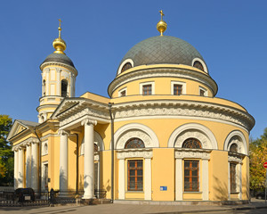Fototapeta na wymiar Cathedral of Icon of Mother of God “Joy of all who Sorrow”. Bolshaya Ordynka Street. Moscow, Russia