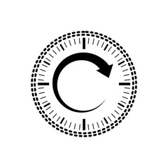 wall clock sticker  vector illustration