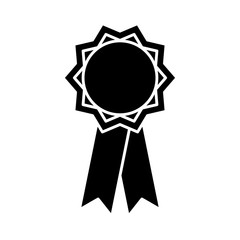 Medal award ribbon icon vector illustration graphic design