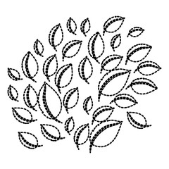 leaf design sticker   vector illustration