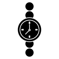 Wristwatch clock isolated icon vector illustration graphic design
