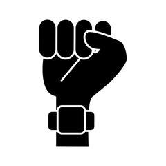 Hand clenched symbol isolated icon vector illustration graphic design
