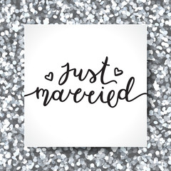 just married lettering