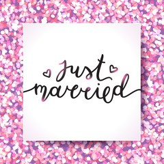 just married lettering