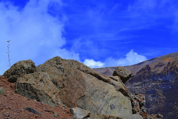 Top view of Vesuvius volcano