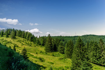 view of mountains on a hike - Alps