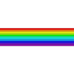 Horizontal rainbow eleven colored stripes - vector graphic design element for page divider