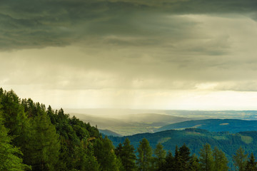 view of mountains on a hike - Alps