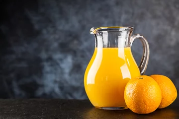 Papier Peint photo autocollant Jus Jar of orange juice