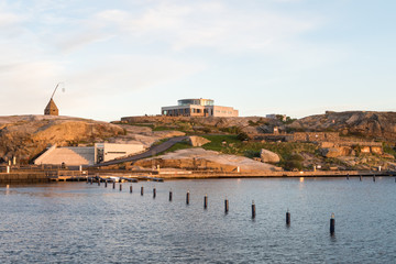 Naklejka premium Verdens Ende with Faerder National Park Center and the old lighthouse, Vestfold Norway