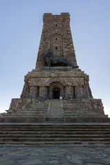 Fototapeta premium Autumn view of Monument to Liberty Shipka, Stara Zagora Region, Bulgaria