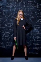 serious student girl