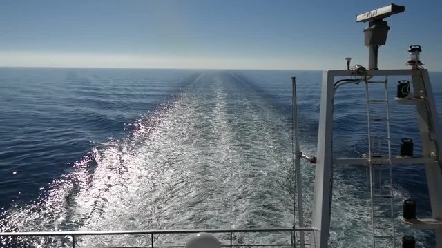 Scia di poppa esterno nave