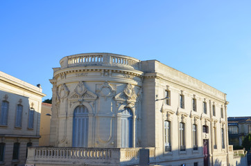 Obraz premium Haussmann architecture building in Montpellier city