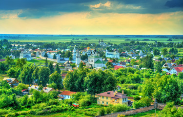 Aerial view of Suzdal, a UNESCO world heritage site in Russia