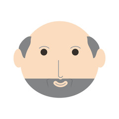 Obraz premium colored old man head over white background vector illustration