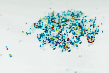 Abstract background with beads, soft focus