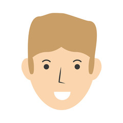 young man head   vector illustration