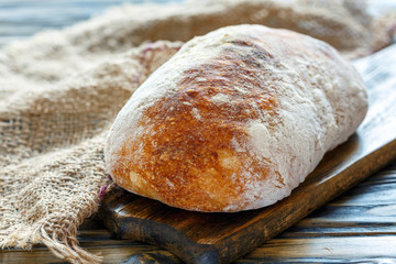 Homemade Italian sourdough bread.