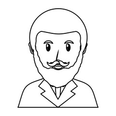 old man  avatar vector illustration