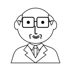 Fototapeta premium old man avatar vector illustration