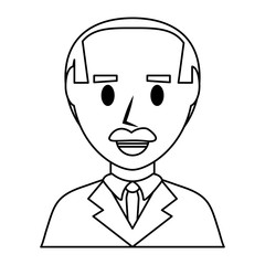 old man  avatar vector illustration