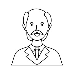 old man  avatar vector illustration