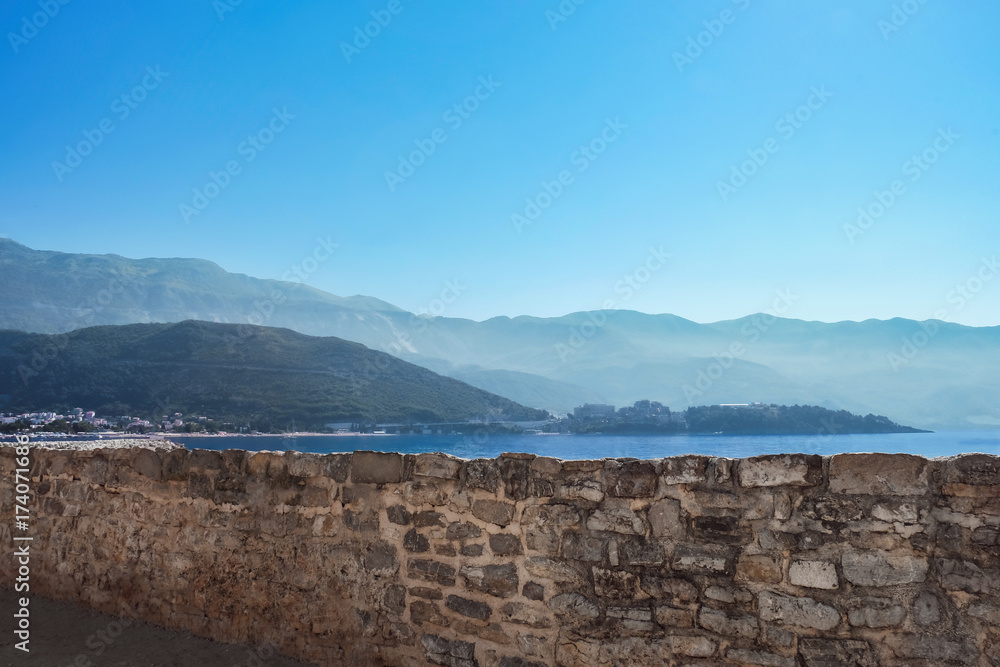 Poster beautiful seascape on sunny day