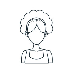 Young woman cartoon icon vector illustration graphic design