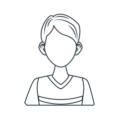 Young man cartoon icon vector illustration graphic design