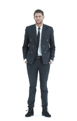 portrait in full growth.modern successful entrepreneur.