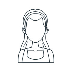 Young woman cartoon icon vector illustration graphic design