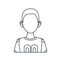 Young man cartoon icon vector illustration graphic design