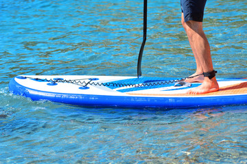 Sup surfing. Stand up paddle.	