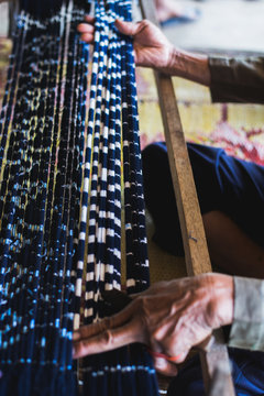 Traditional indigo fabrics