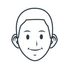 Young man cartoon icon vector illustration graphic design