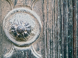 Old door with carved details