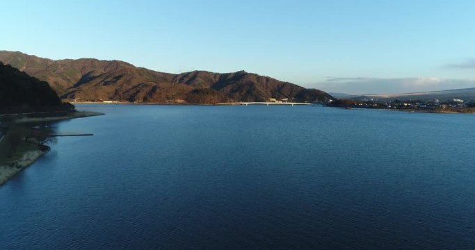 富士山 河口湖 Mt.Fuji Lake Kawaguchi in Japan DJI Phantom4pro ドローン空撮映像