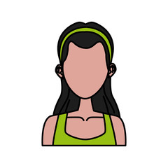 Young woman cartoon icon vector illustration graphic design