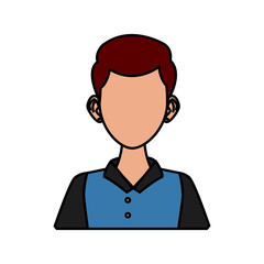 Young man cartoon icon vector illustration graphic design
