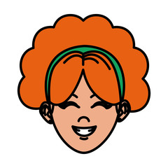 Young woman cartoon icon vector illustration graphic design