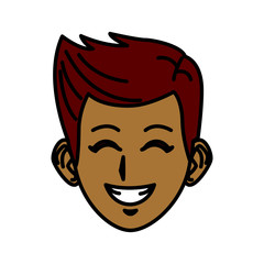 Young man cartoon icon vector illustration graphic design