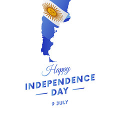 Argentina Independence day. Argentina map. Vector illustration.